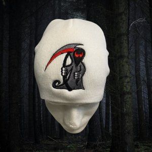 Beanie Hat Grim Reaper Gothic Embroidered Beanie Hat for Men Hats for Women